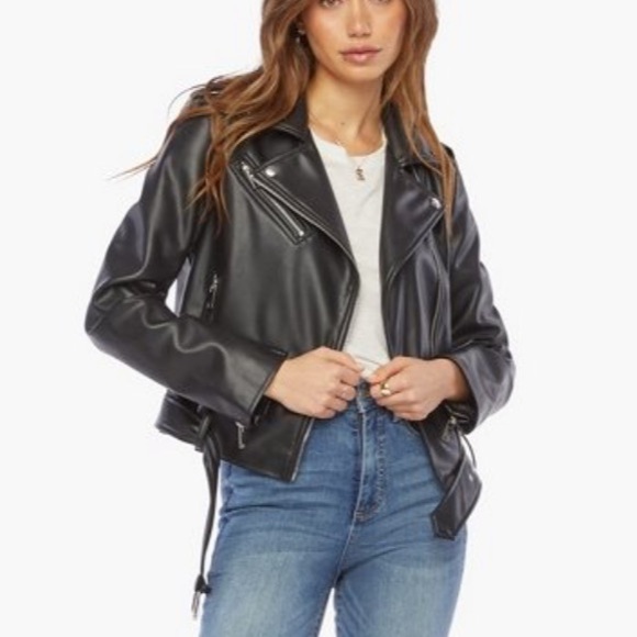 JustFab Jackets & Blazers - Brand New Faux Leather Moto Jacket